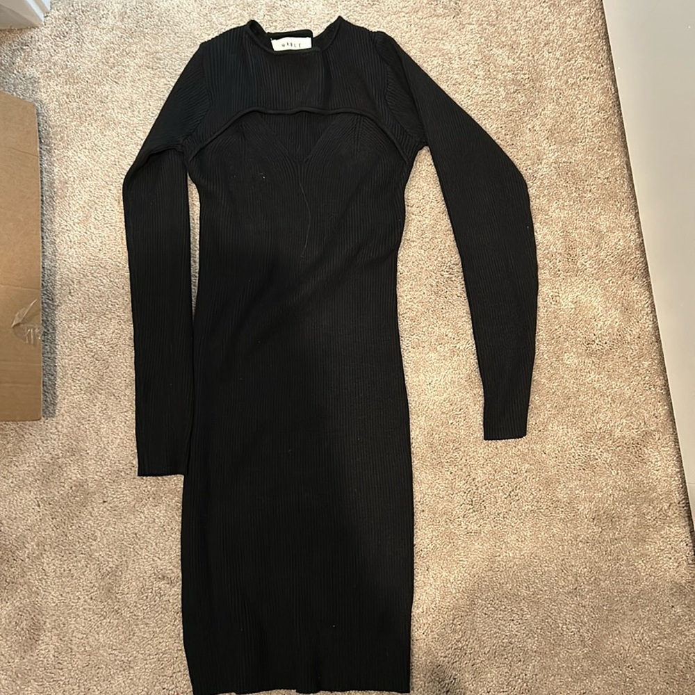 Black Mable cutout sweater dress